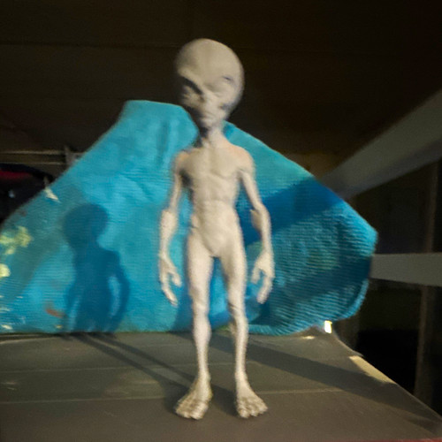 Gray alien ufo - 5”, figurine