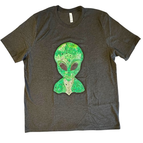 Green alien ufo uap shirt - alien,